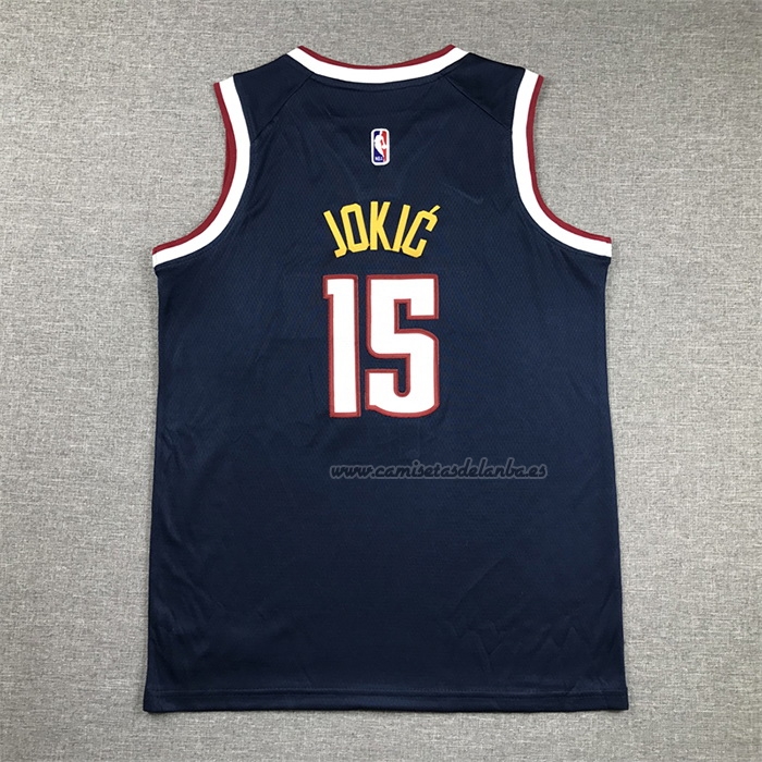 Camiseta Nino Denver Nuggets Nikola Jokic NO 15 Icon 2020-21 Azul